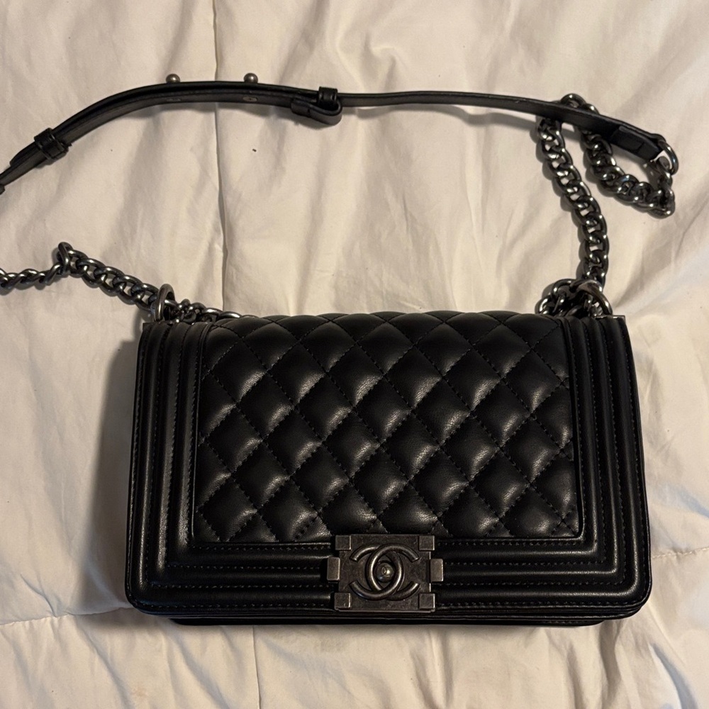 Black Quilted Crossbody Bag